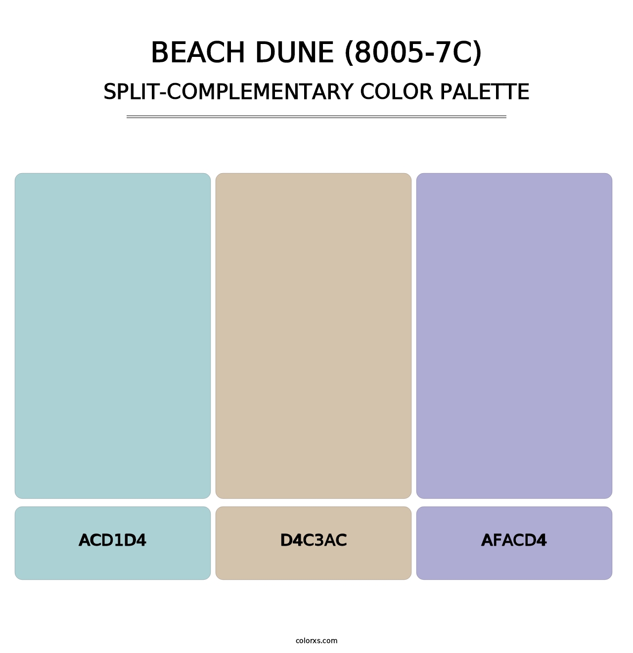 Beach Dune (8005-7C) - Split-Complementary Color Palette