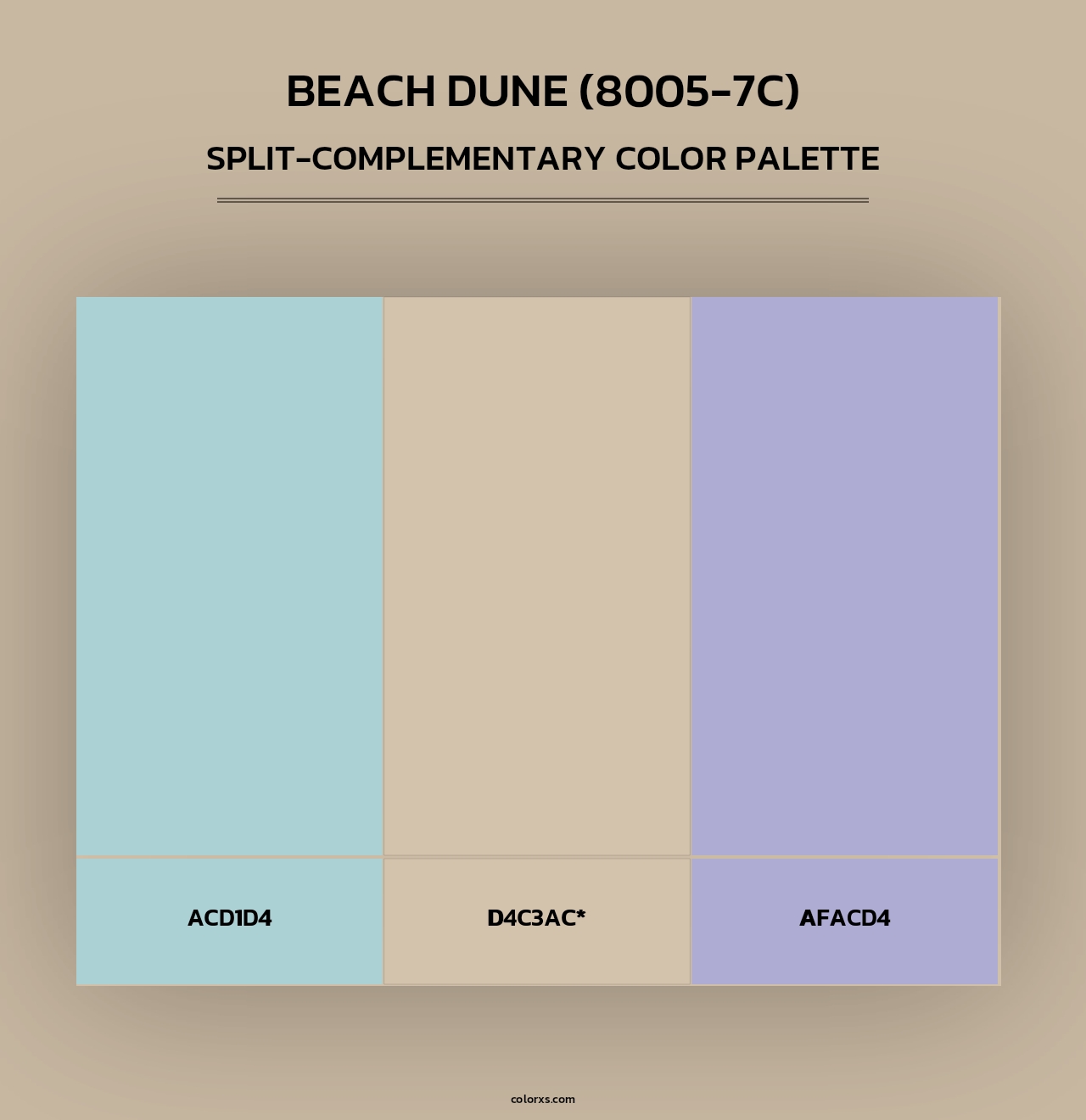 Beach Dune (8005-7C) - Split-Complementary Color Palette