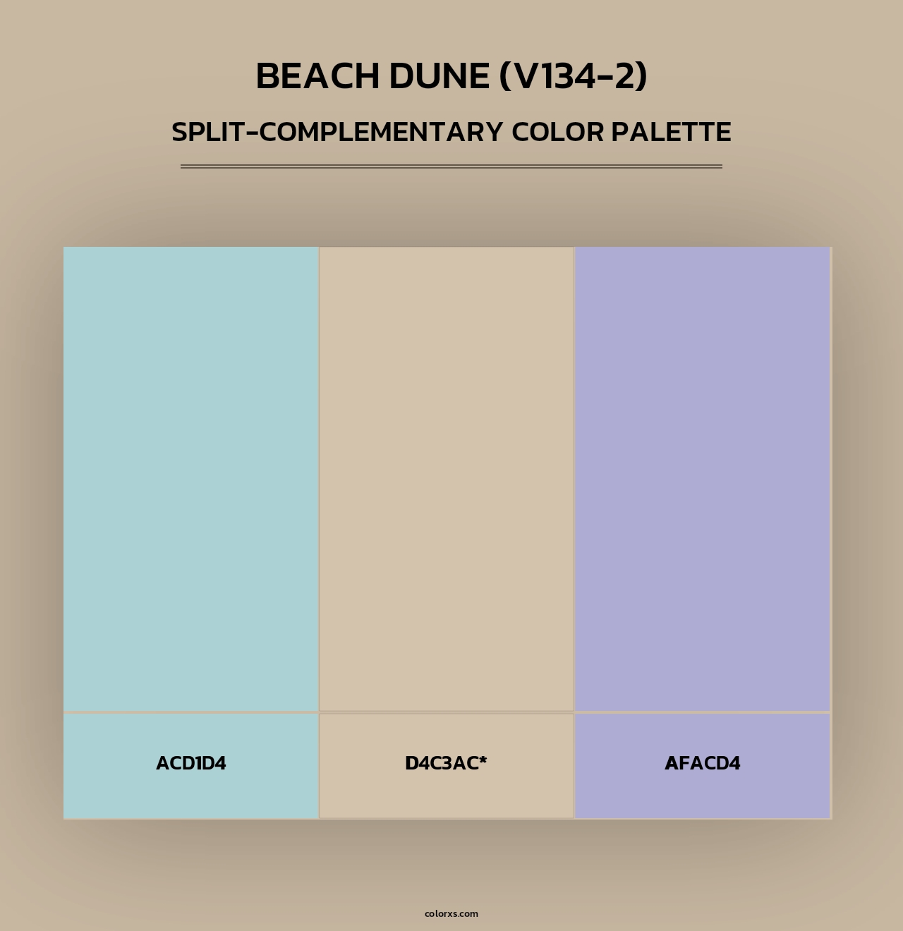 Beach Dune (V134-2) - Split-Complementary Color Palette