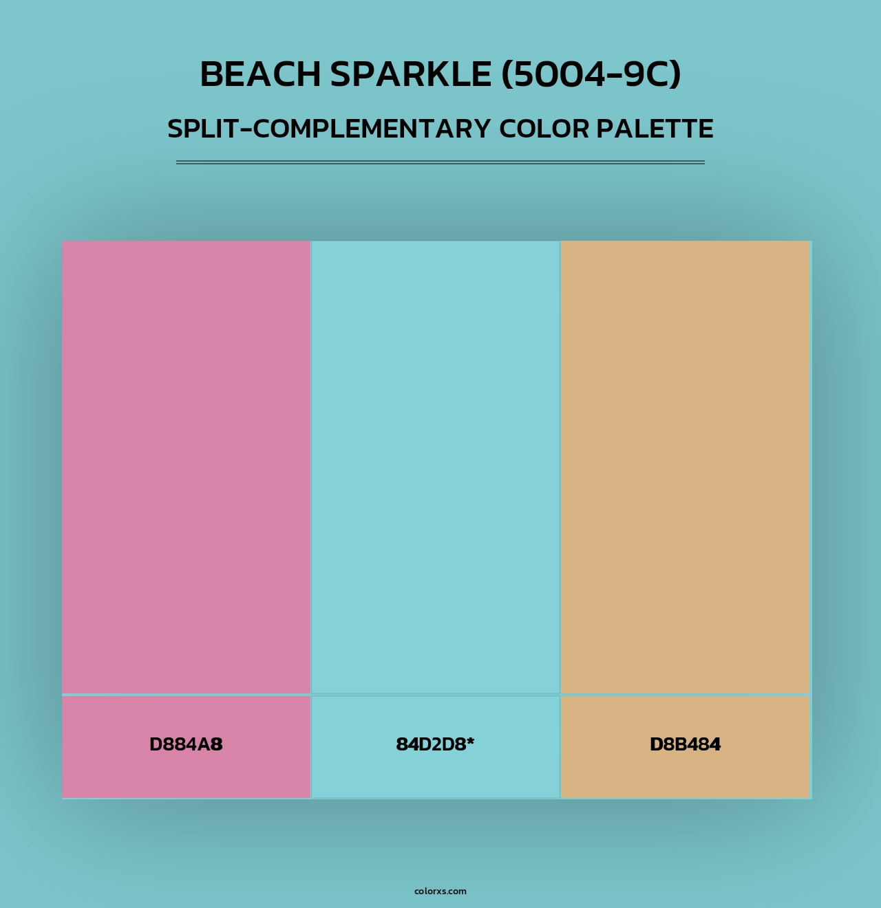 Beach Sparkle (5004-9C) - Split-Complementary Color Palette