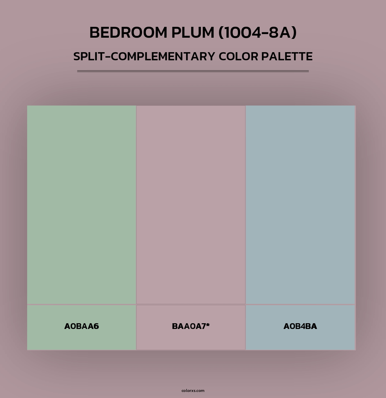 Bedroom Plum (1004-8A) - Split-Complementary Color Palette