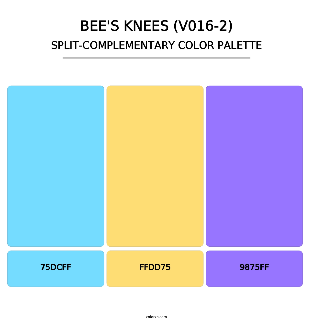 Bee's Knees (V016-2) - Split-Complementary Color Palette