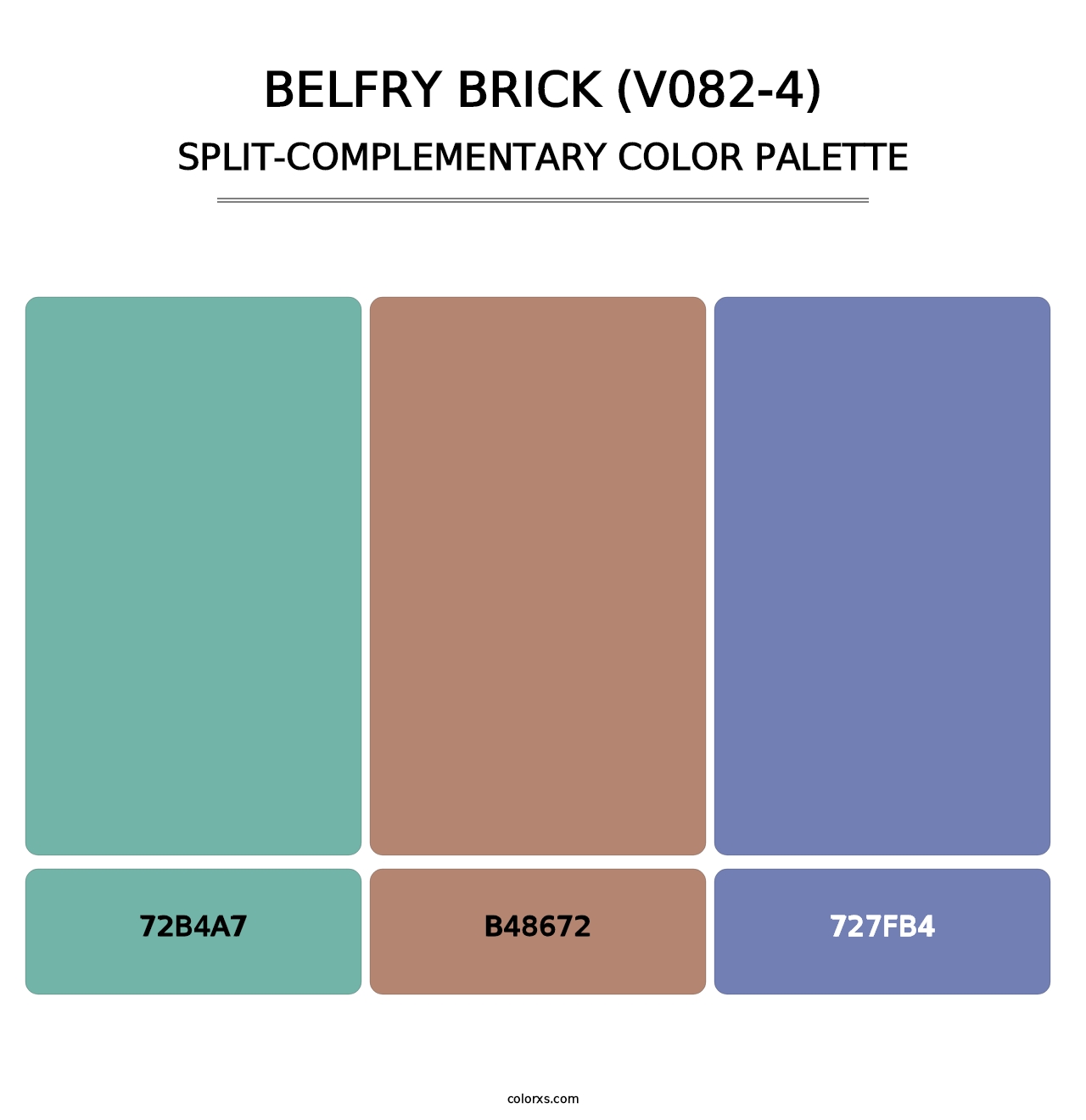 Belfry Brick (V082-4) - Split-Complementary Color Palette