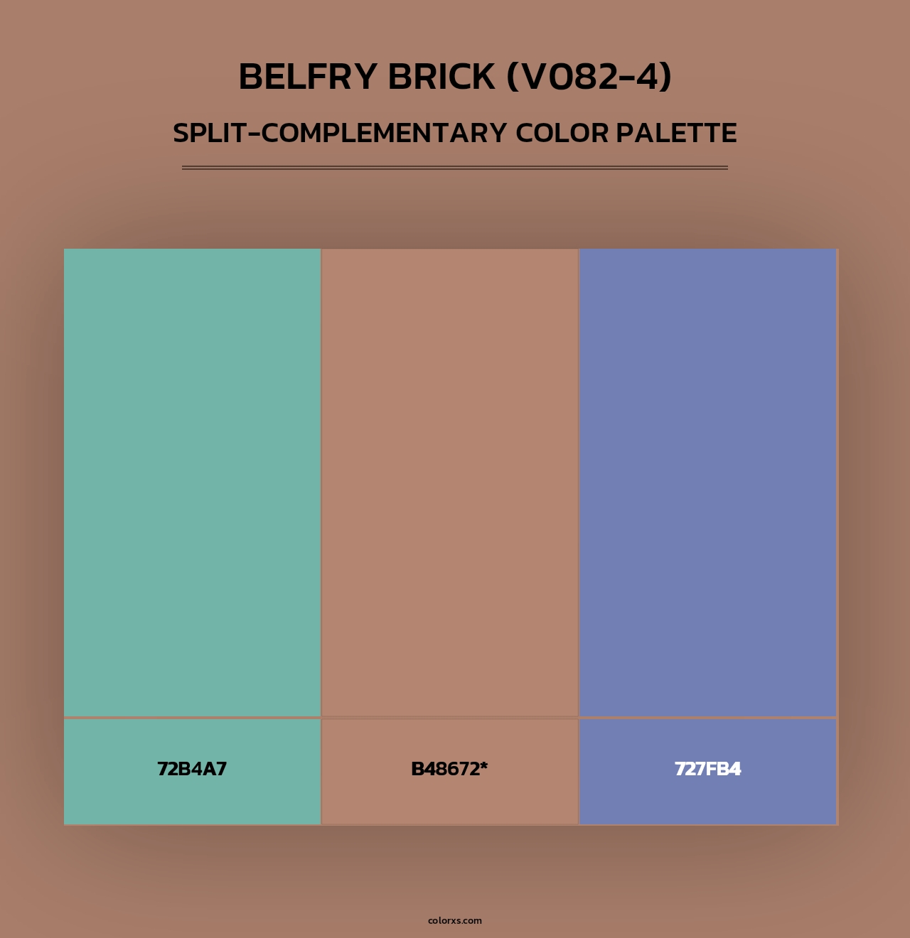 Belfry Brick (V082-4) - Split-Complementary Color Palette