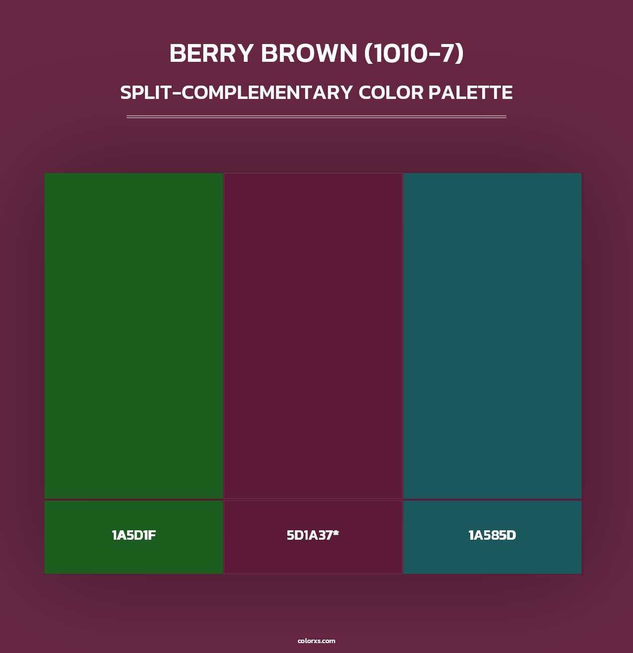 Berry Brown (1010-7) - Split-Complementary Color Palette