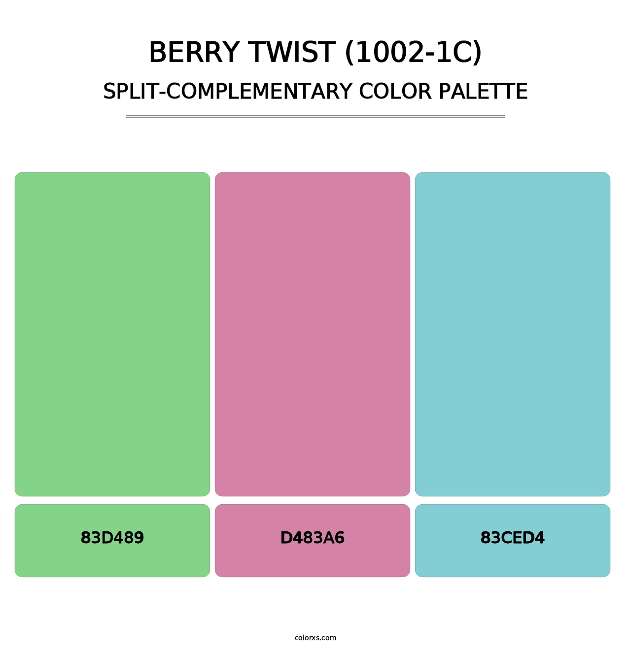 Berry Twist (1002-1C) - Split-Complementary Color Palette