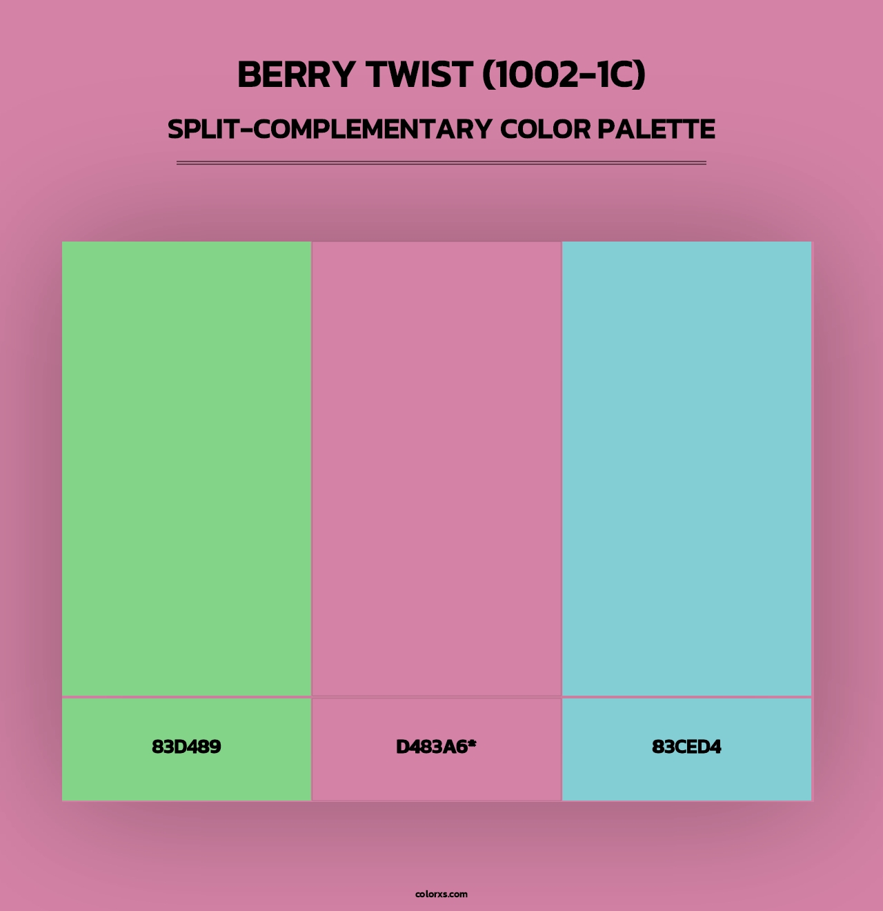 Berry Twist (1002-1C) - Split-Complementary Color Palette