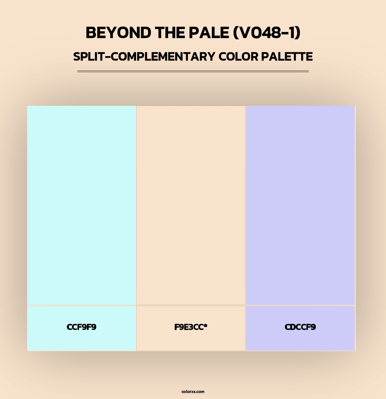 Beyond the Pale (V048-1) - Split-Complementary Color Palette