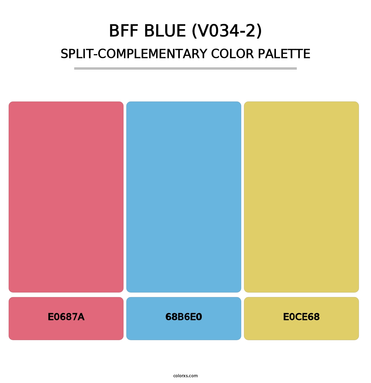 BFF Blue (V034-2) - Split-Complementary Color Palette
