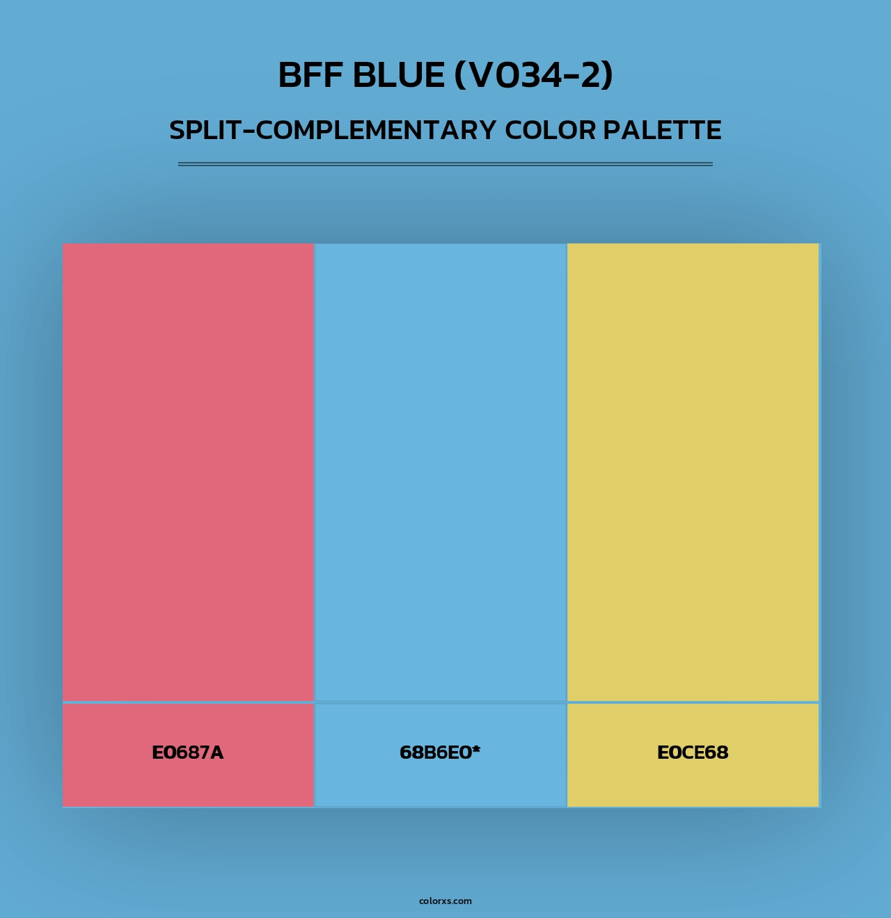BFF Blue (V034-2) - Split-Complementary Color Palette
