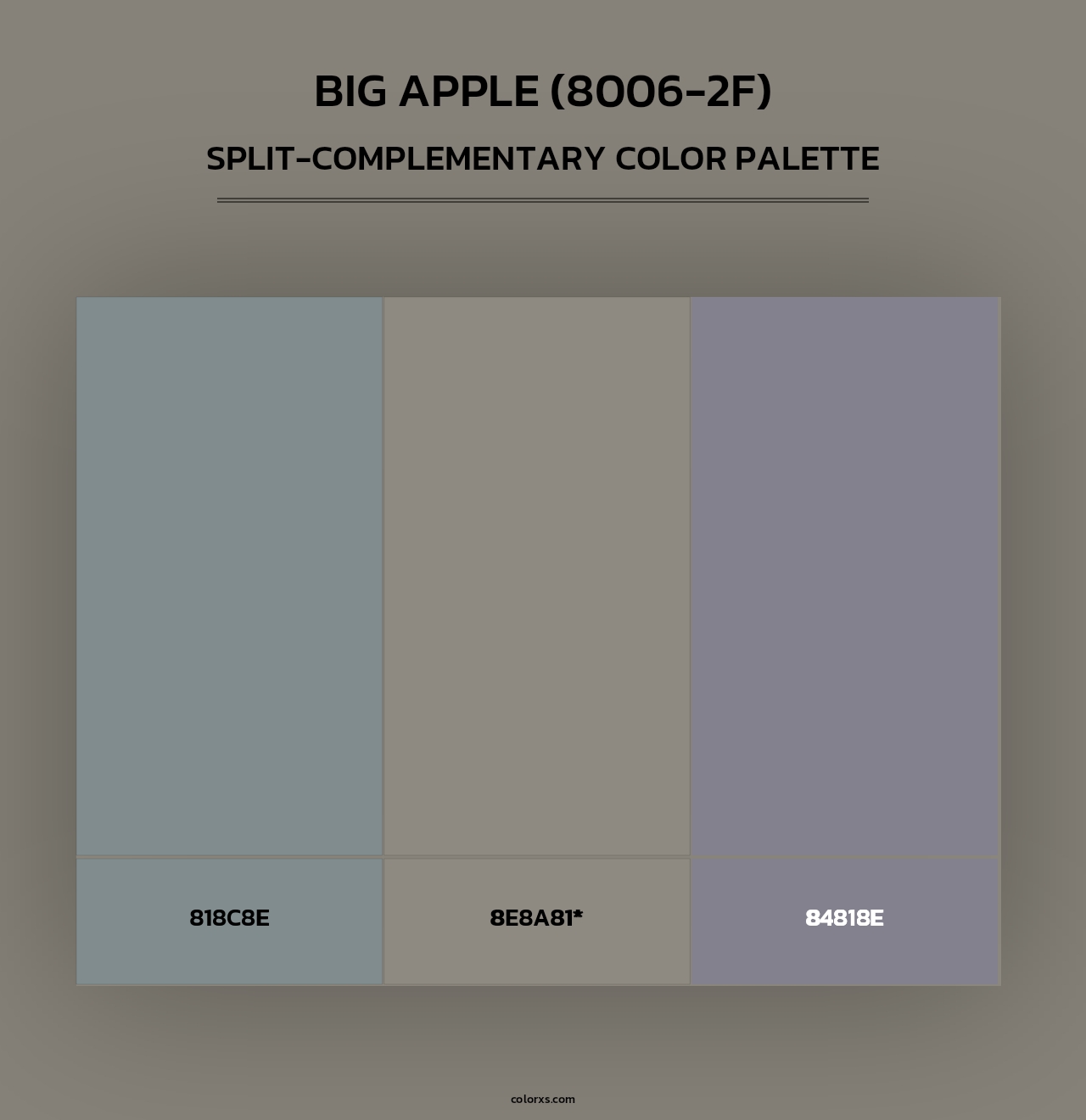 Big Apple (8006-2F) - Split-Complementary Color Palette