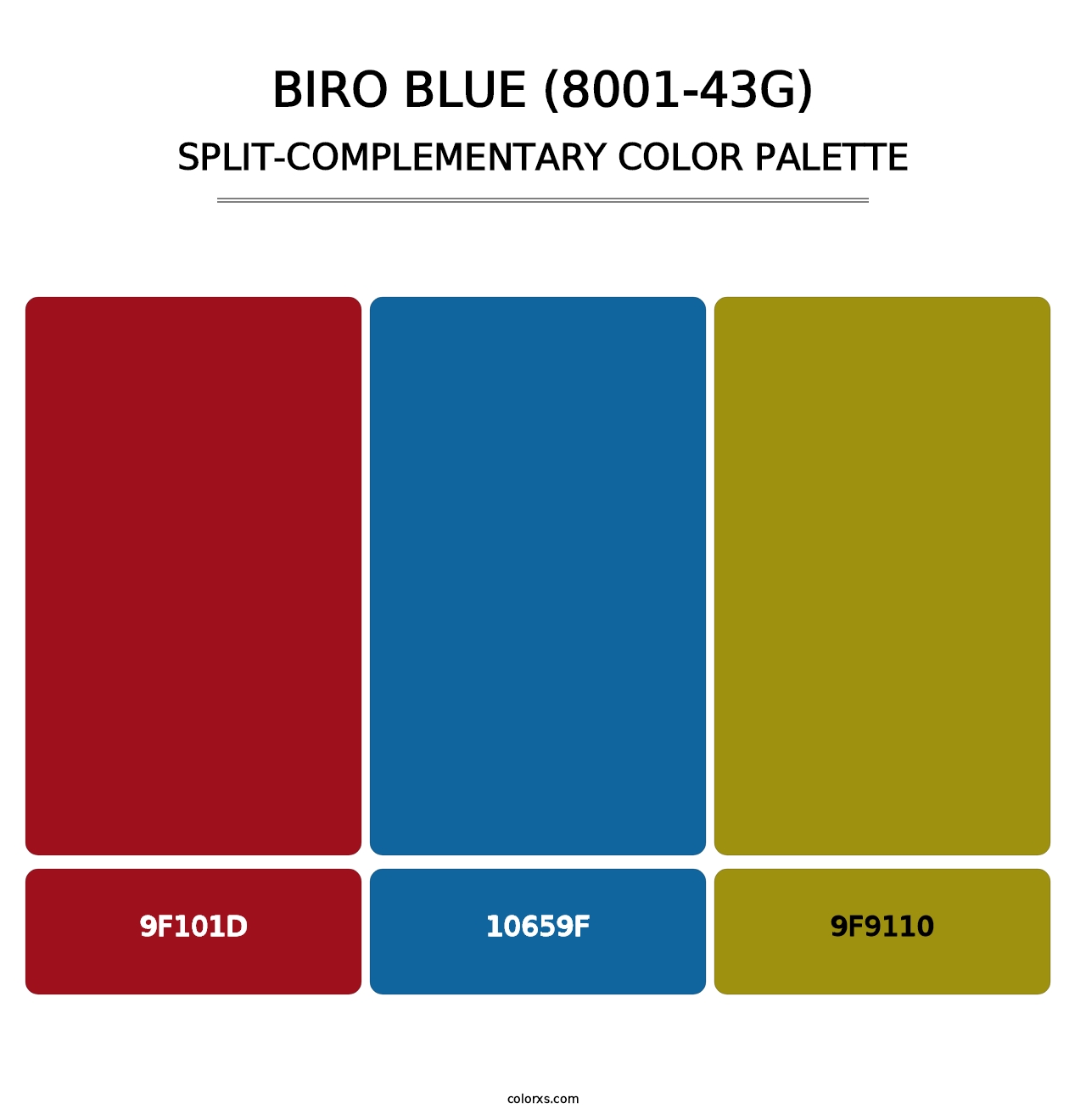 Biro Blue (8001-43G) - Split-Complementary Color Palette