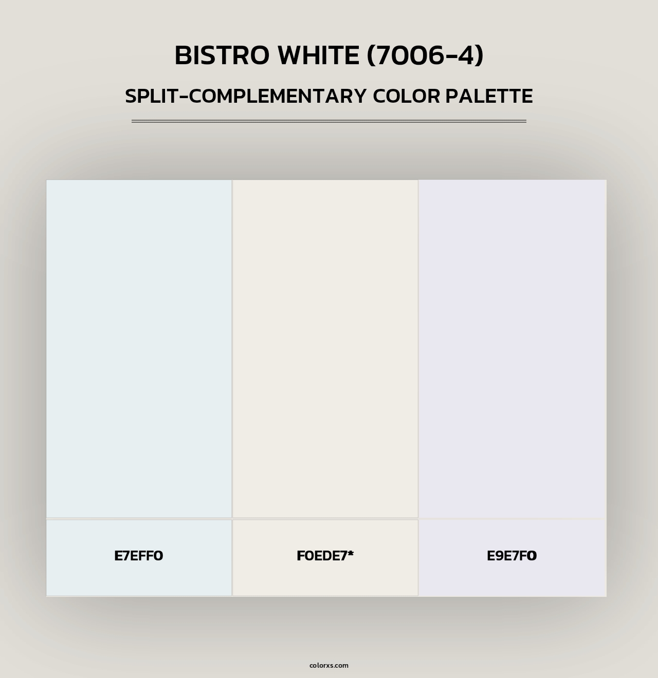 Bistro White (7006-4) - Split-Complementary Color Palette