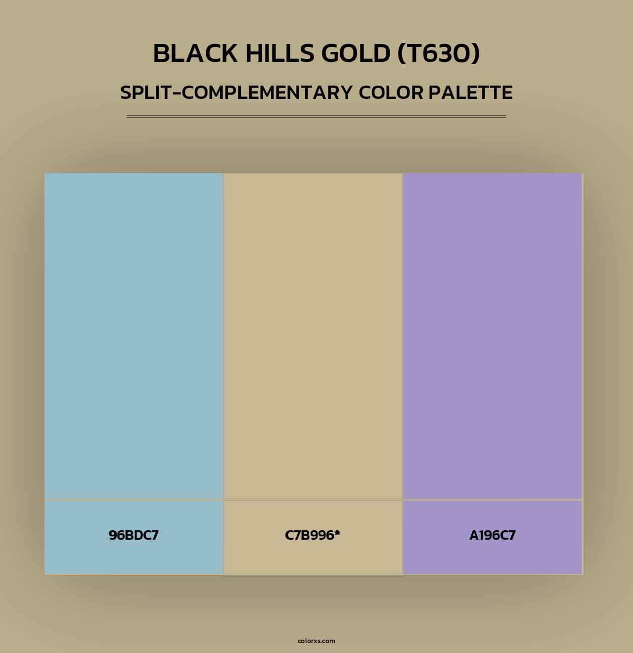 Black Hills Gold (T630) - Split-Complementary Color Palette