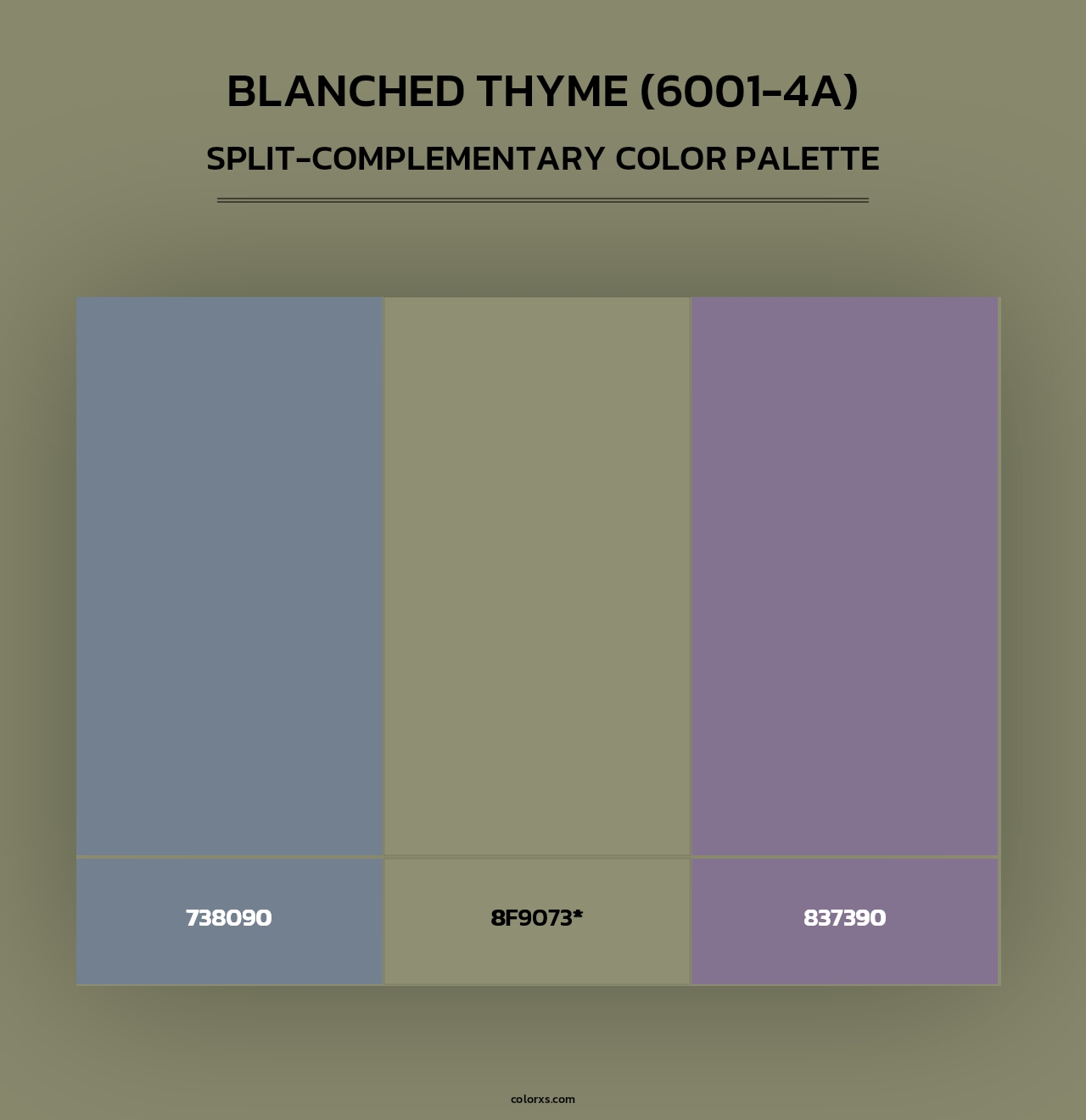 Blanched Thyme (6001-4A) - Split-Complementary Color Palette