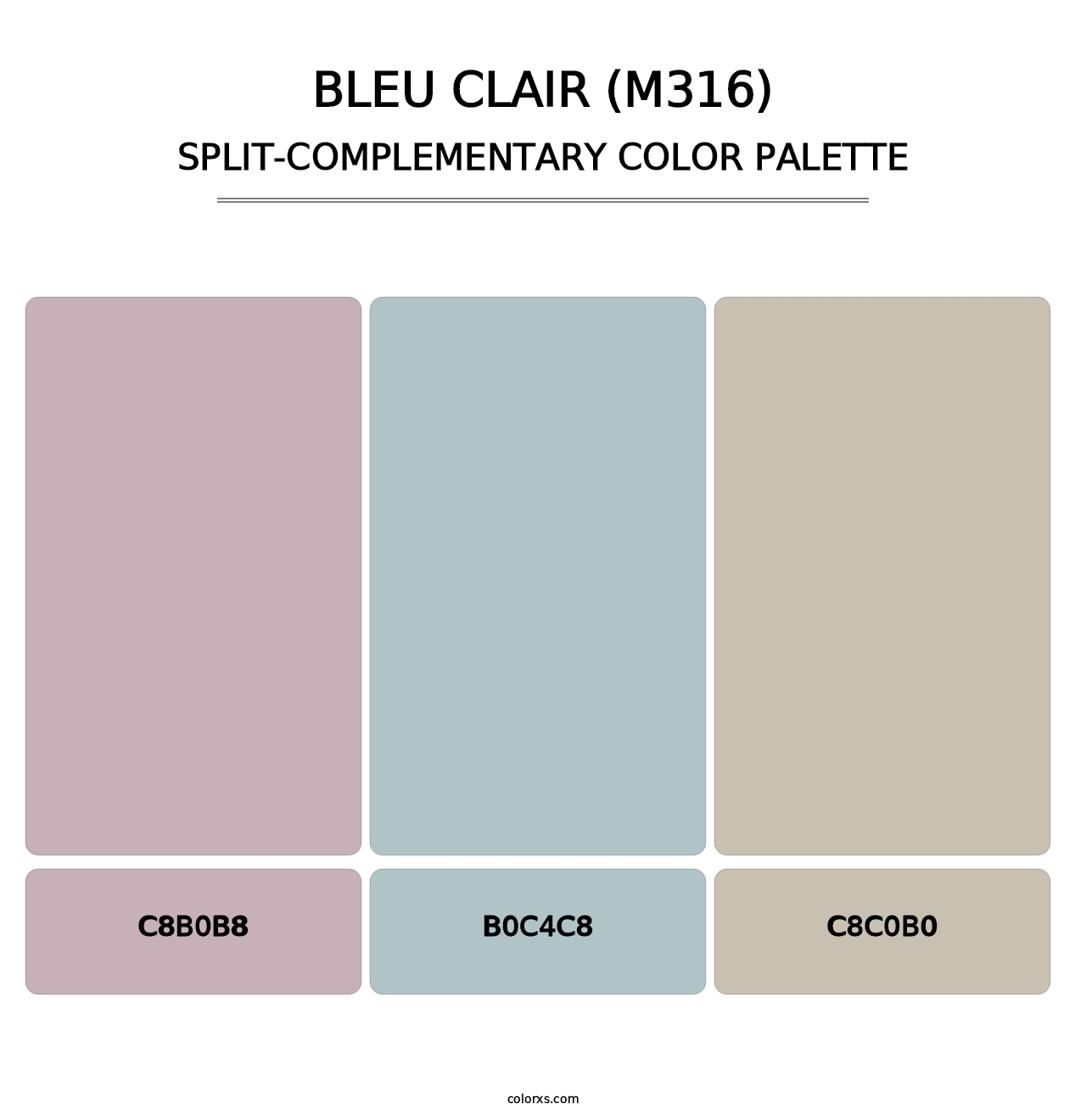 Bleu Clair (M316) - Split-Complementary Color Palette