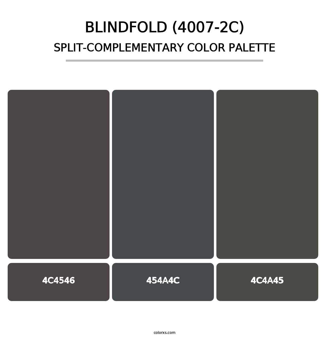 Blindfold (4007-2C) - Split-Complementary Color Palette