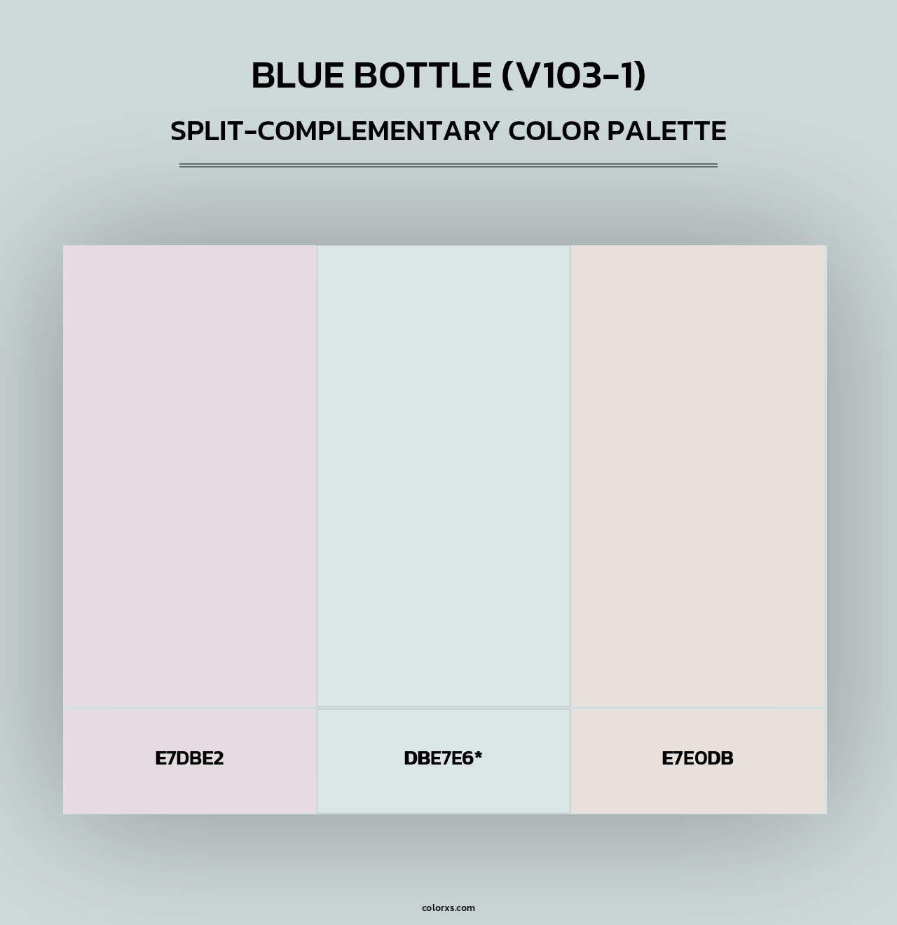 Blue Bottle (V103-1) - Split-Complementary Color Palette