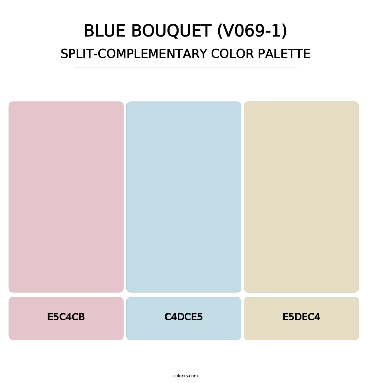 Blue Bouquet (V069-1) - Split-Complementary Color Palette