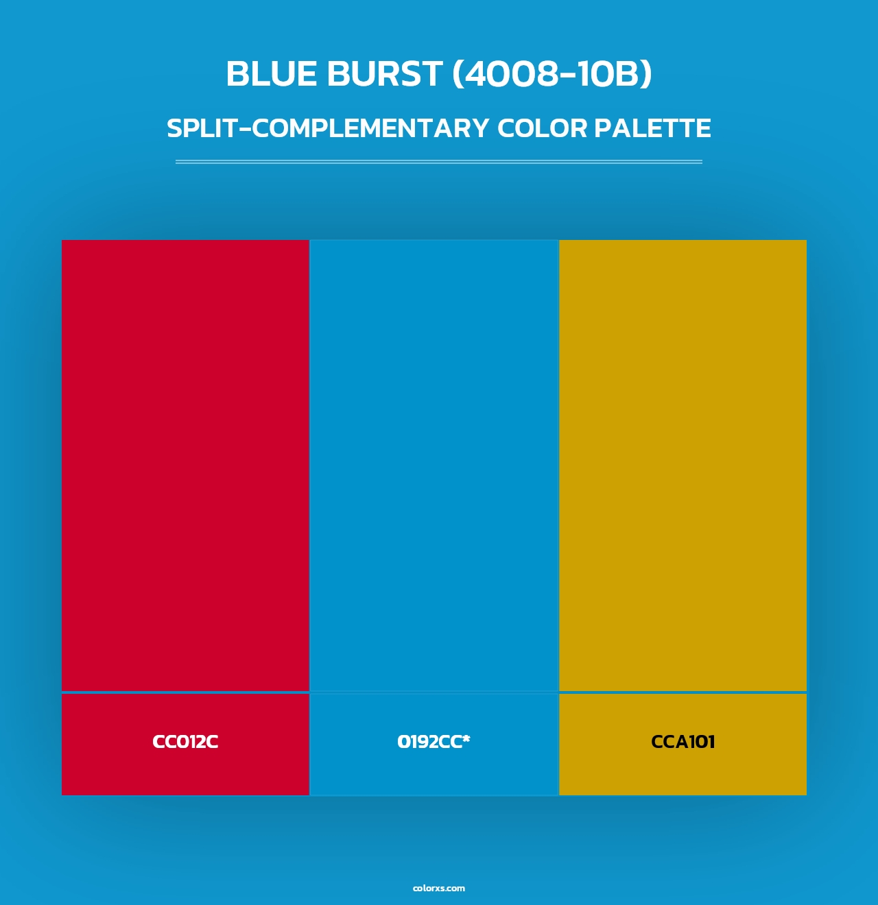 Blue Burst (4008-10B) - Split-Complementary Color Palette