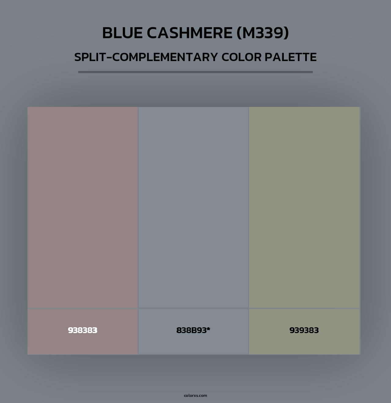 Blue Cashmere (M339) - Split-Complementary Color Palette