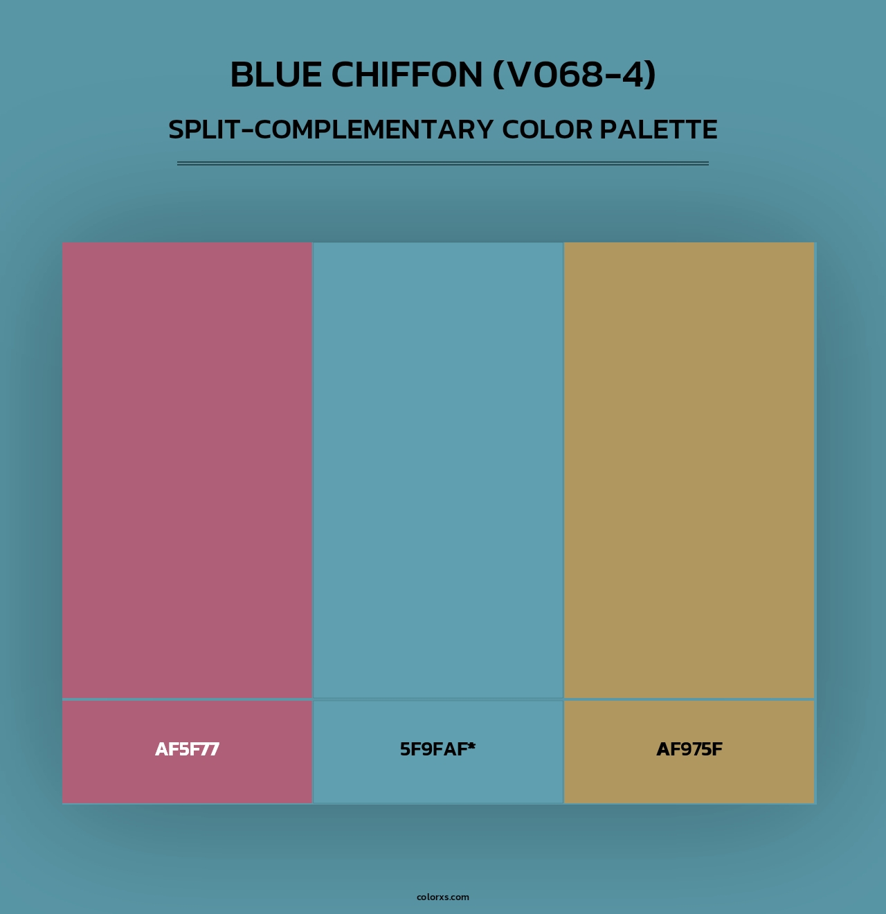 Blue Chiffon (V068-4) - Split-Complementary Color Palette