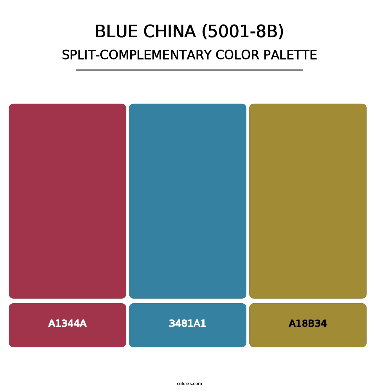 Blue China (5001-8B) - Split-Complementary Color Palette