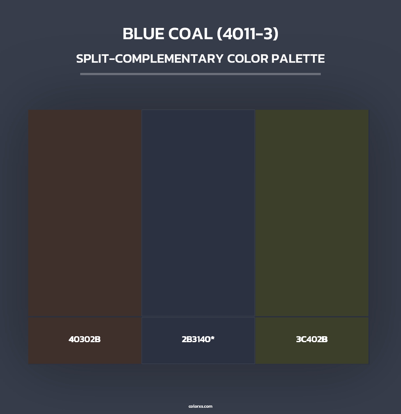 Blue Coal (4011-3) - Split-Complementary Color Palette