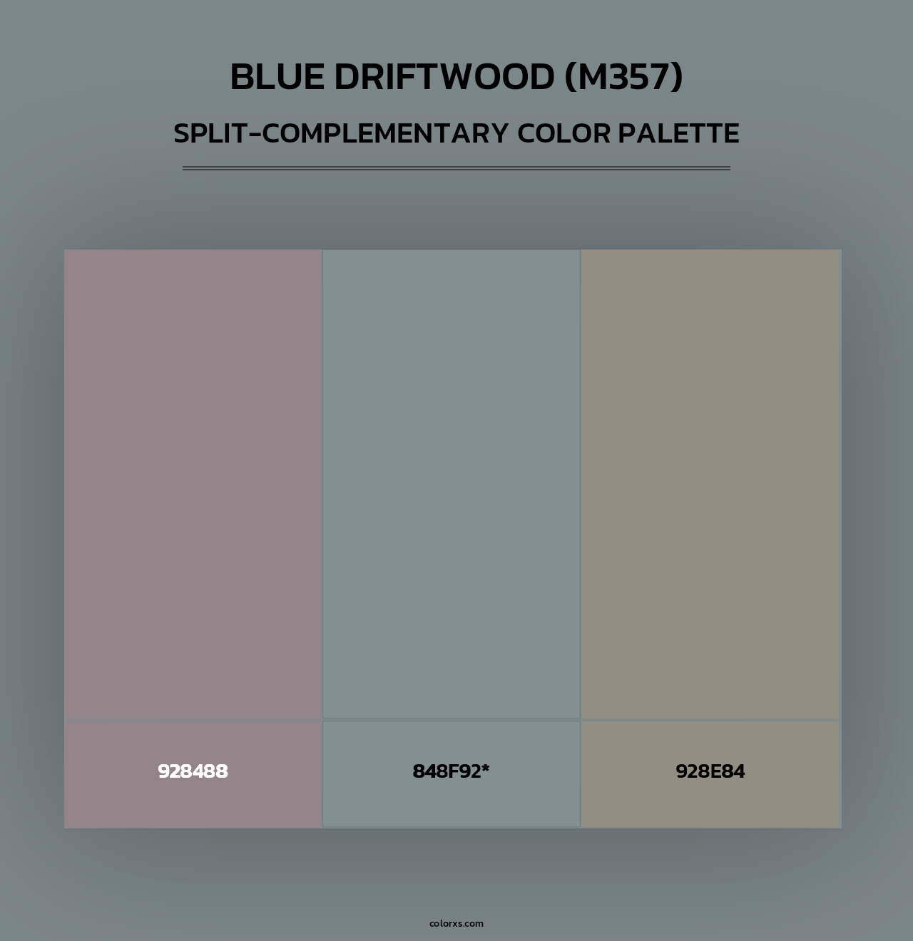 Blue Driftwood (M357) - Split-Complementary Color Palette
