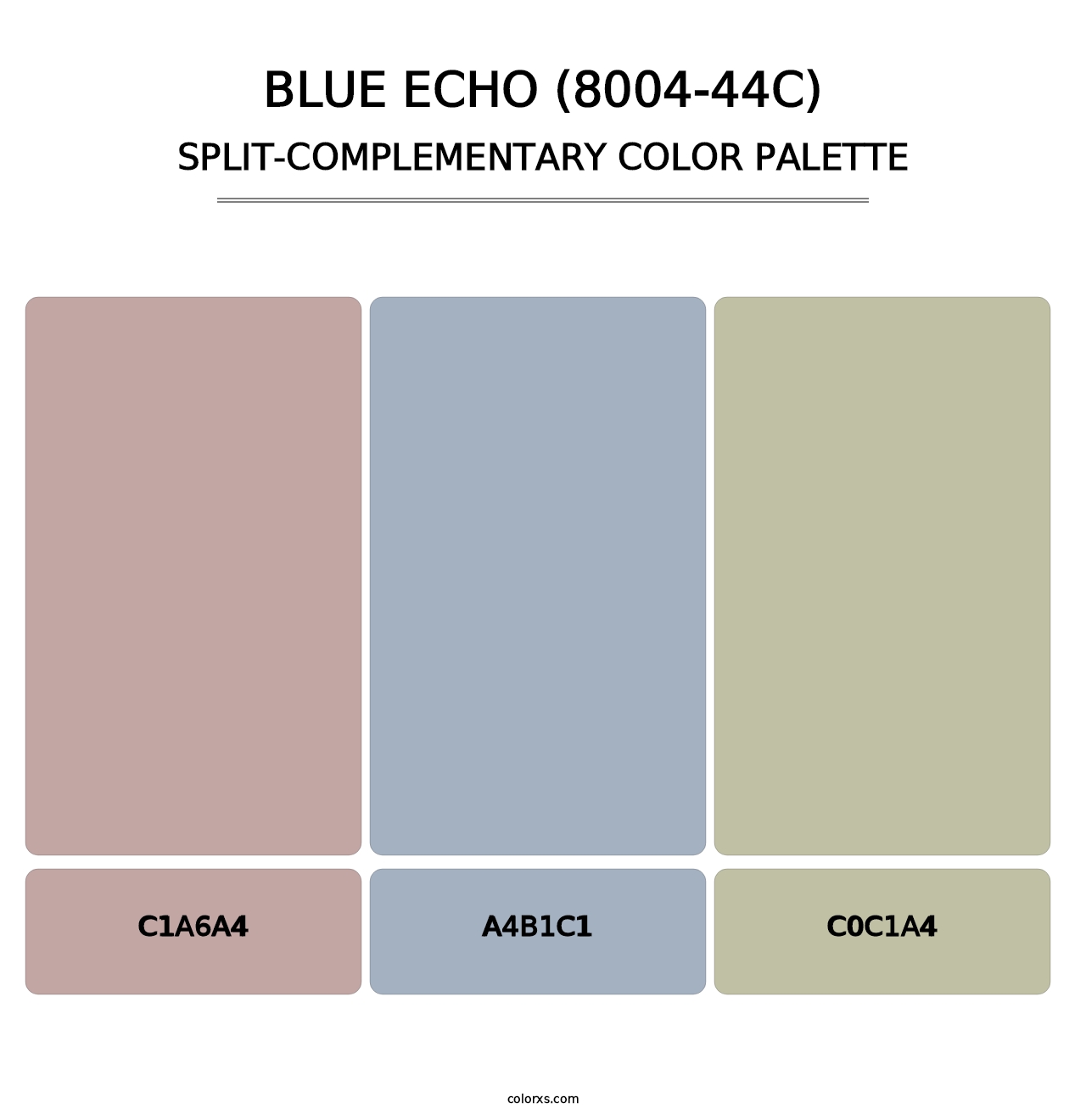 Blue Echo (8004-44C) - Split-Complementary Color Palette