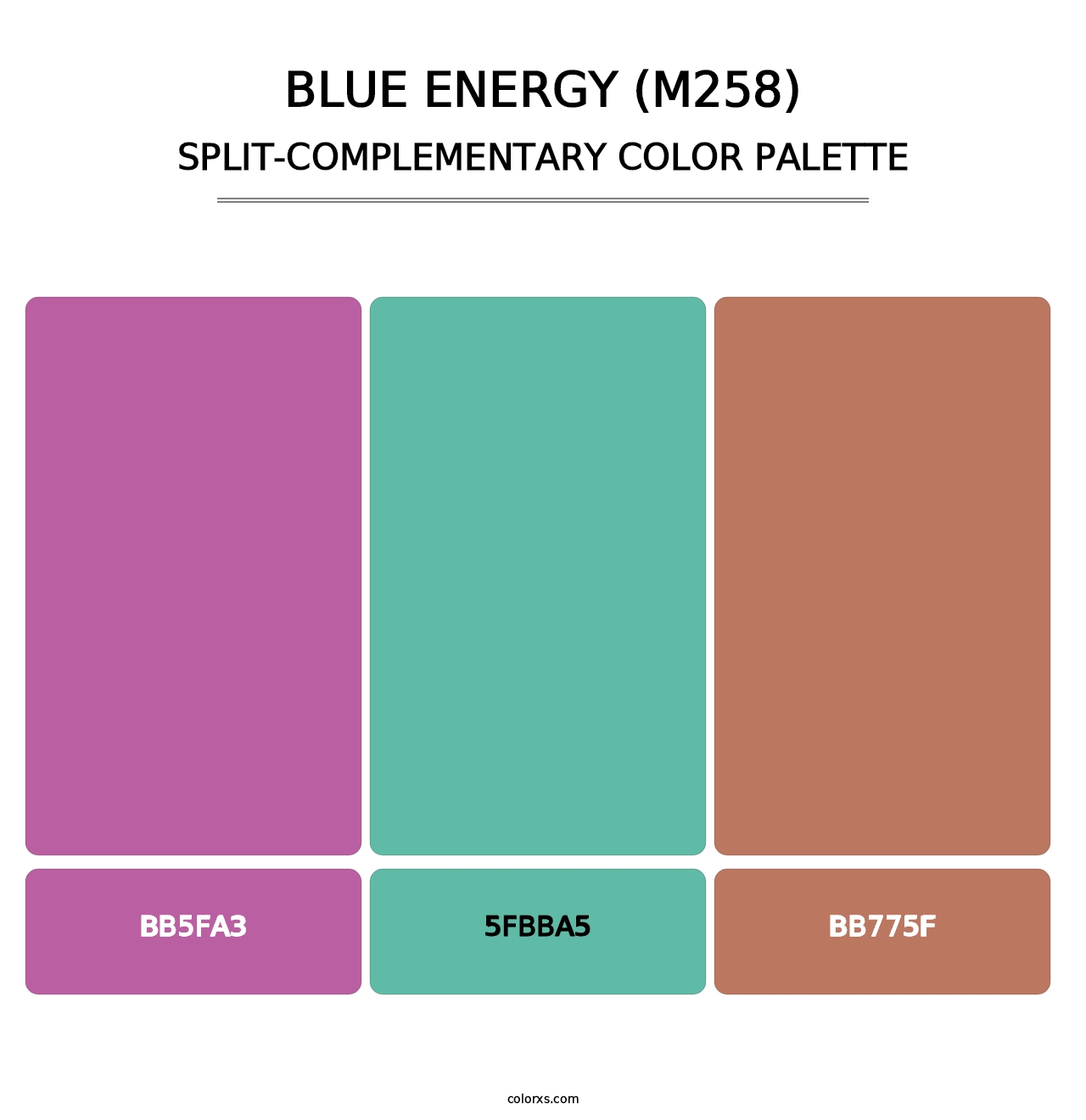 Blue Energy (M258) - Split-Complementary Color Palette