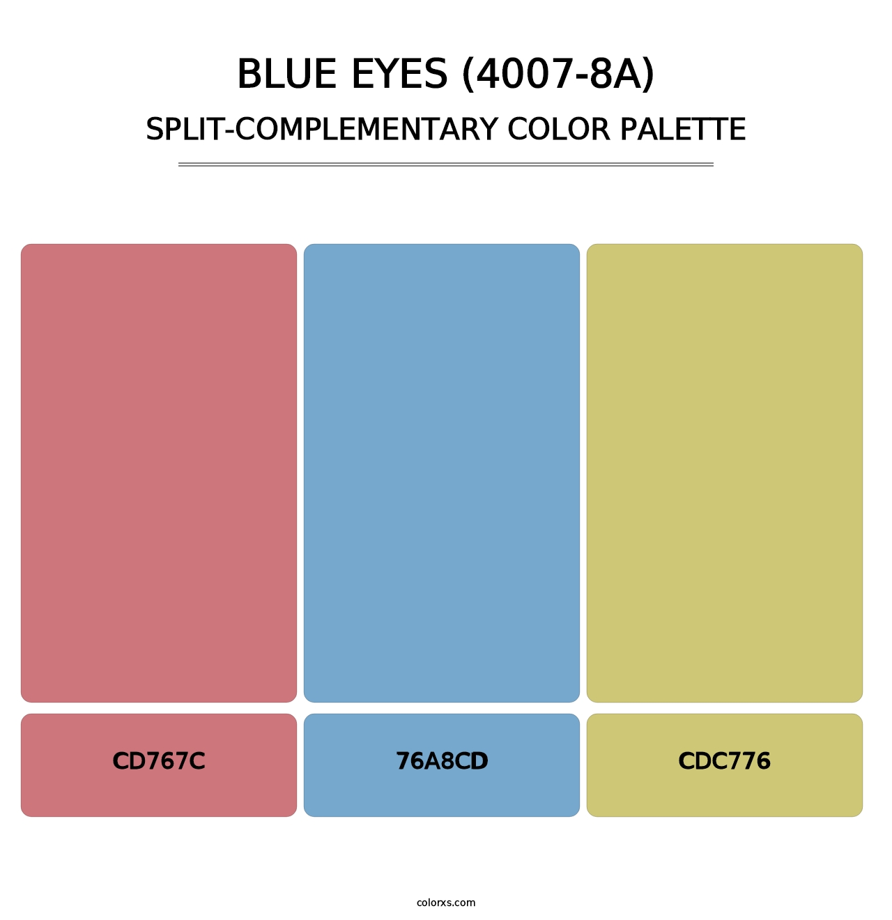 Blue Eyes (4007-8A) - Split-Complementary Color Palette
