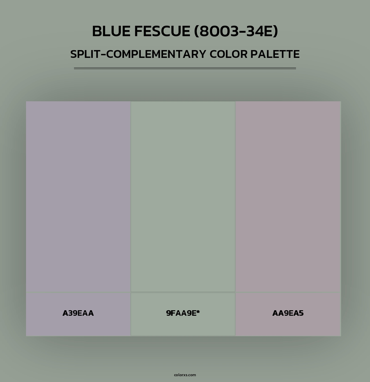 Blue Fescue (8003-34E) - Split-Complementary Color Palette