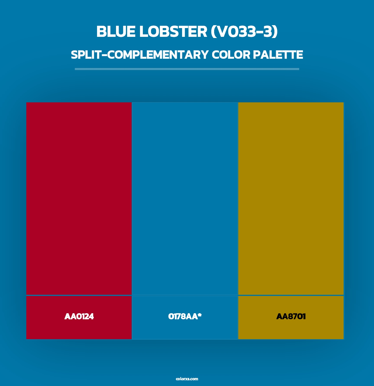 Blue Lobster (V033-3) - Split-Complementary Color Palette