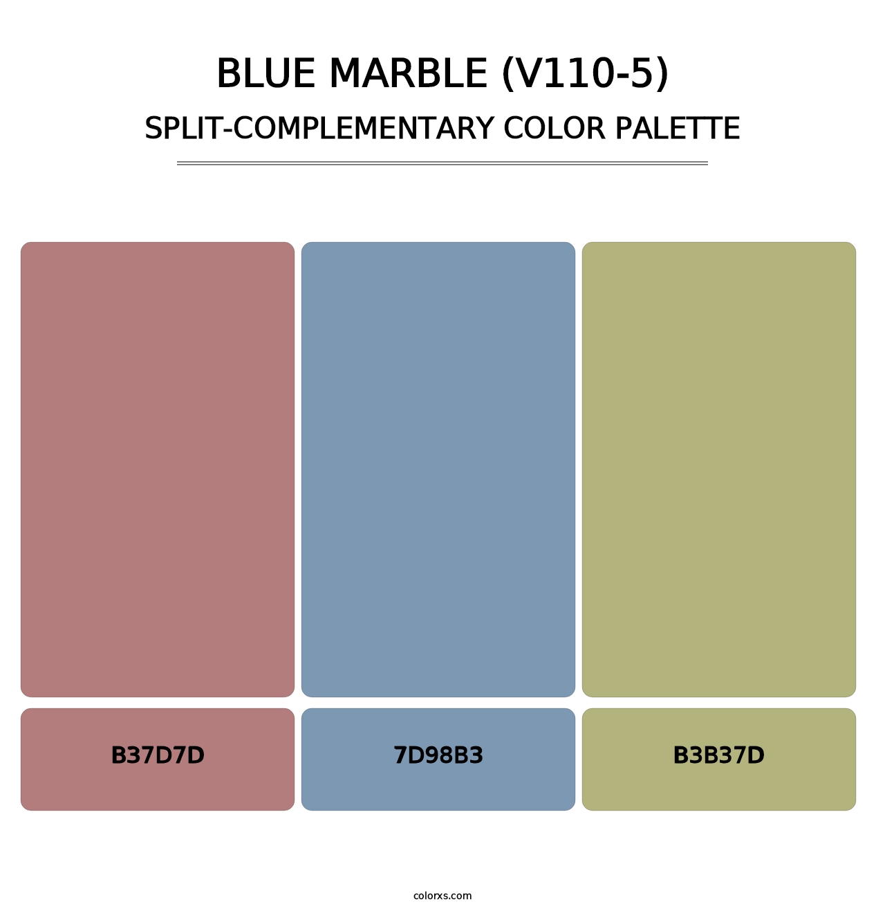 Blue Marble (V110-5) - Split-Complementary Color Palette