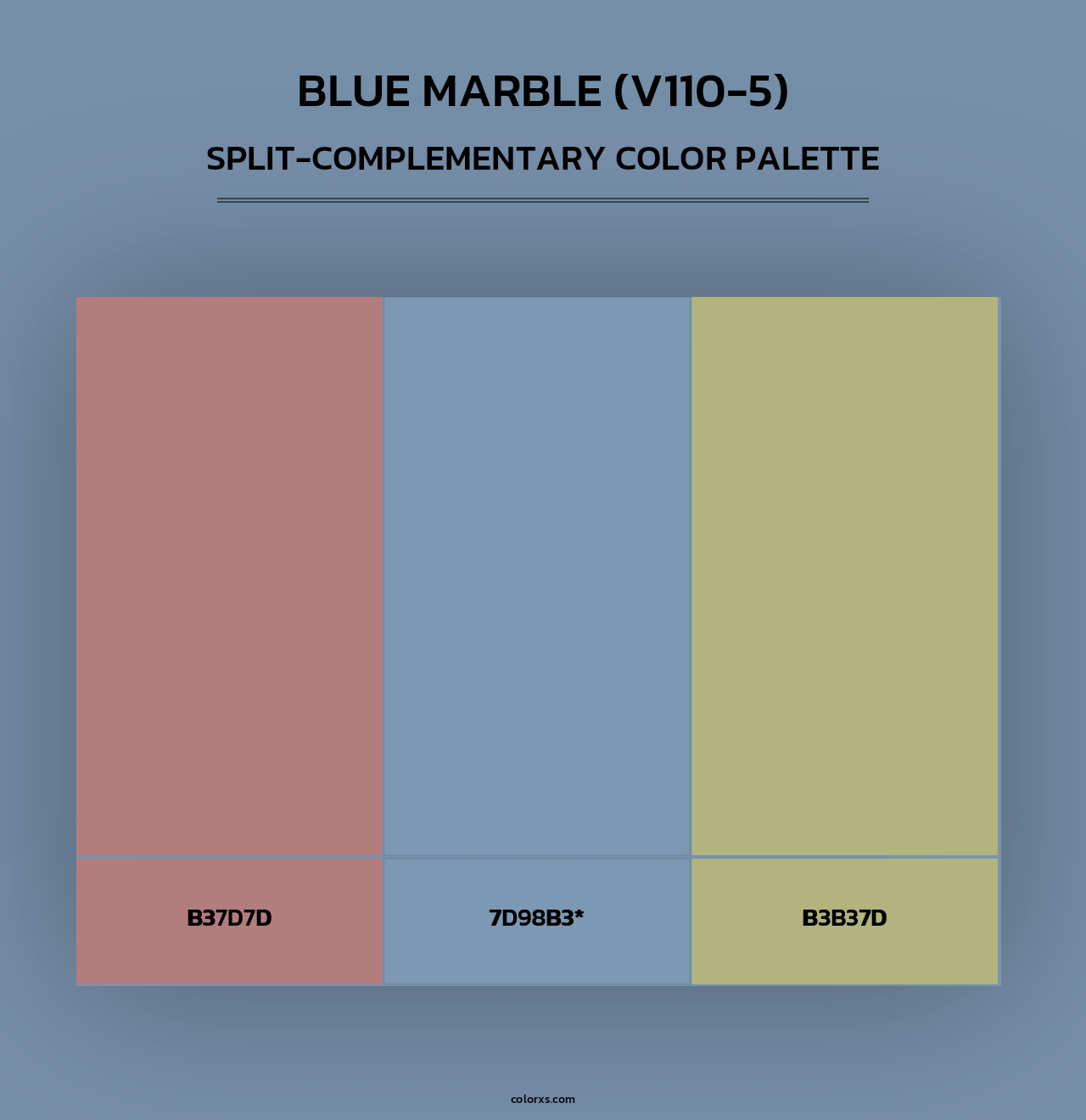 Blue Marble (V110-5) - Split-Complementary Color Palette