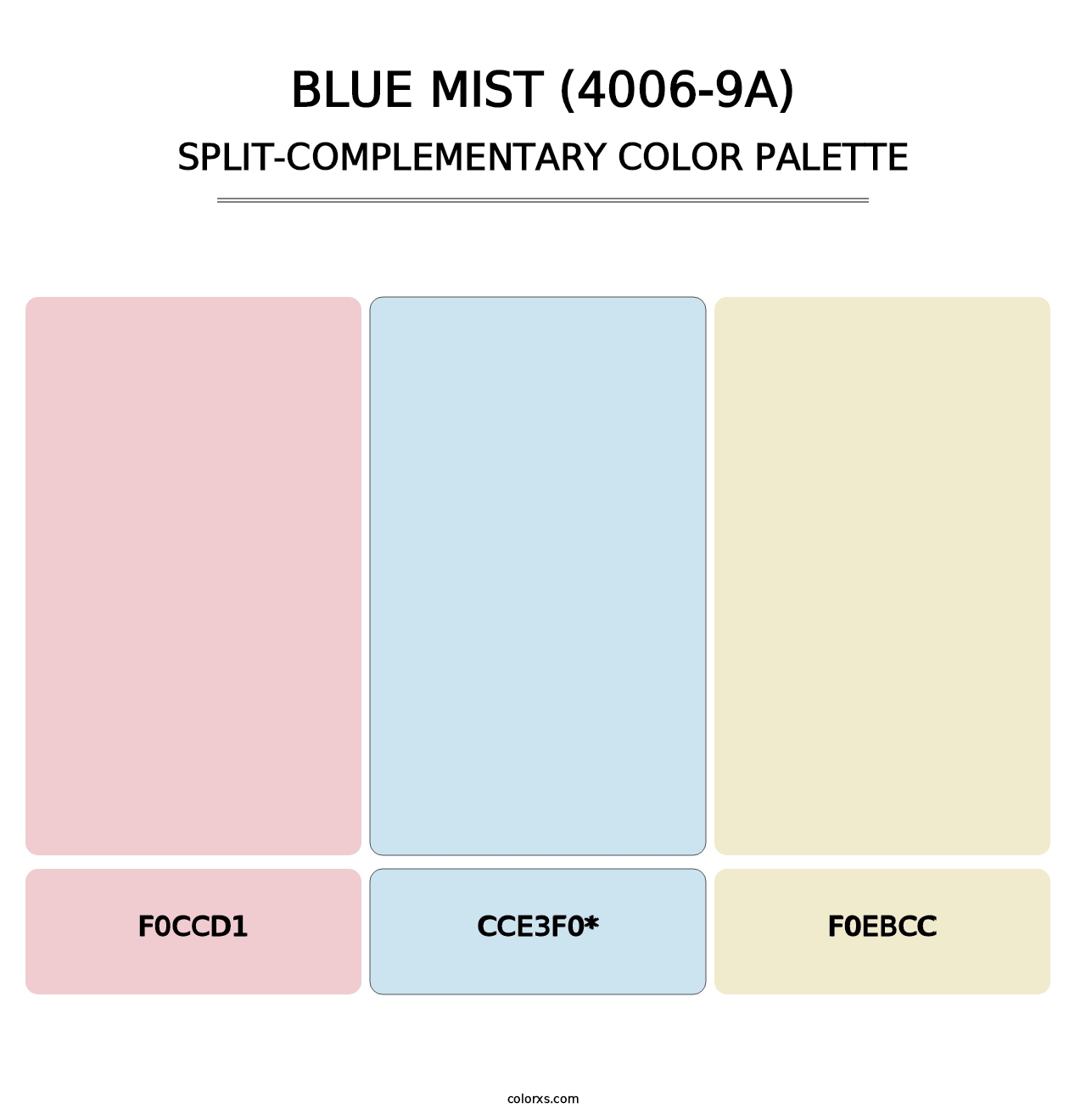 Blue Mist (4006-9A) - Split-Complementary Color Palette