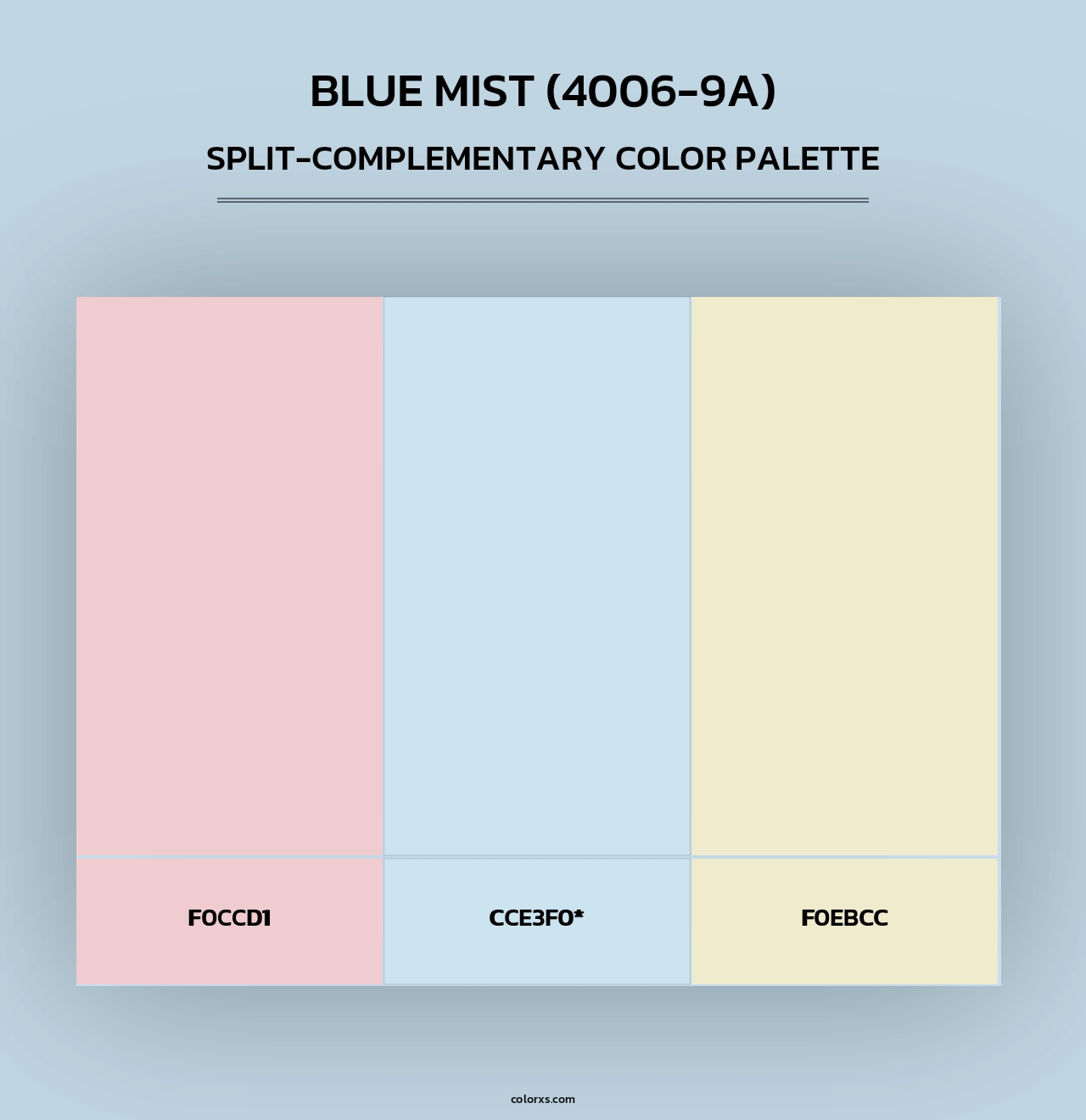 Blue Mist (4006-9A) - Split-Complementary Color Palette