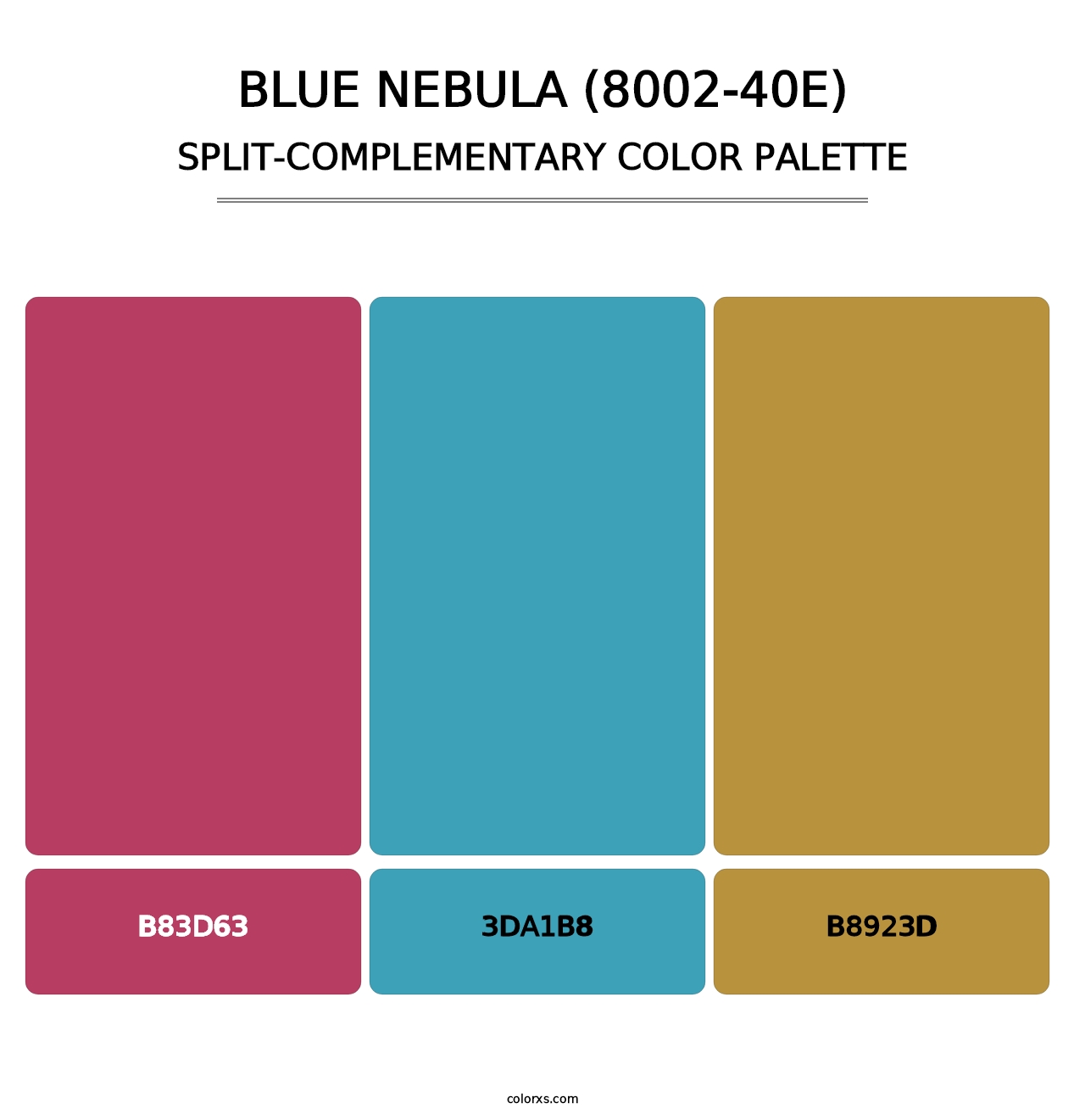 Blue Nebula (8002-40E) - Split-Complementary Color Palette
