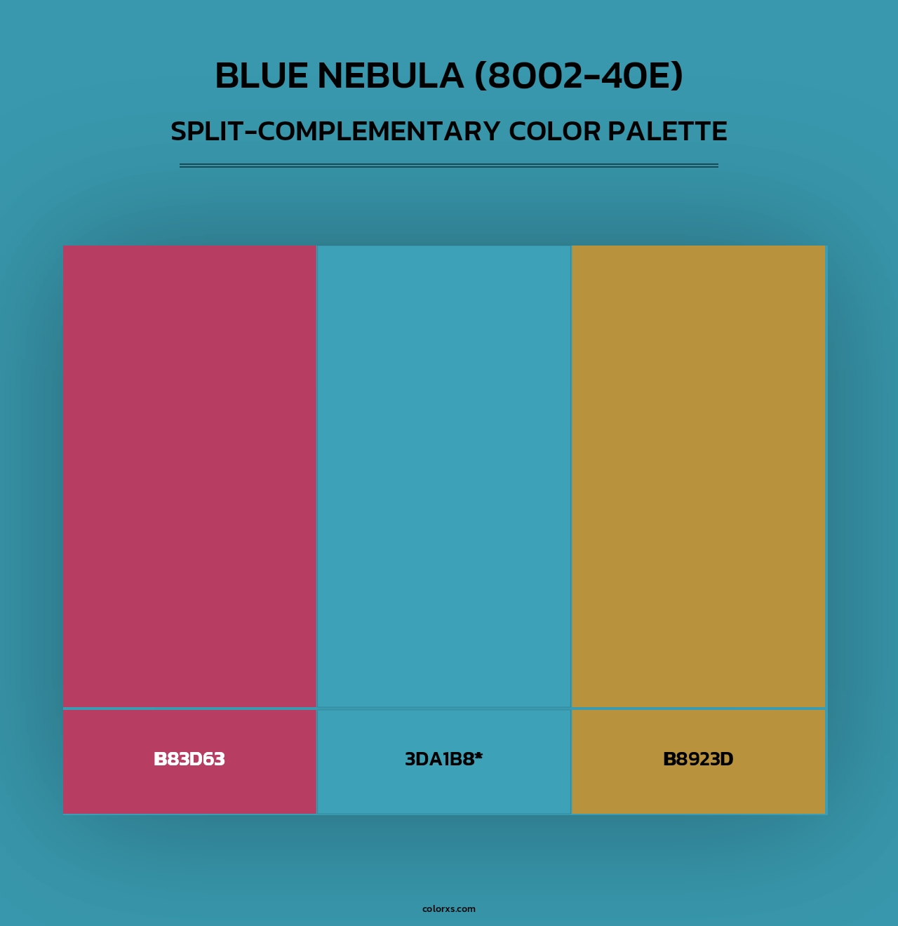 Blue Nebula (8002-40E) - Split-Complementary Color Palette
