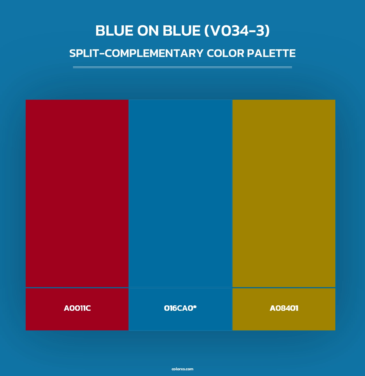 Blue on Blue (V034-3) - Split-Complementary Color Palette