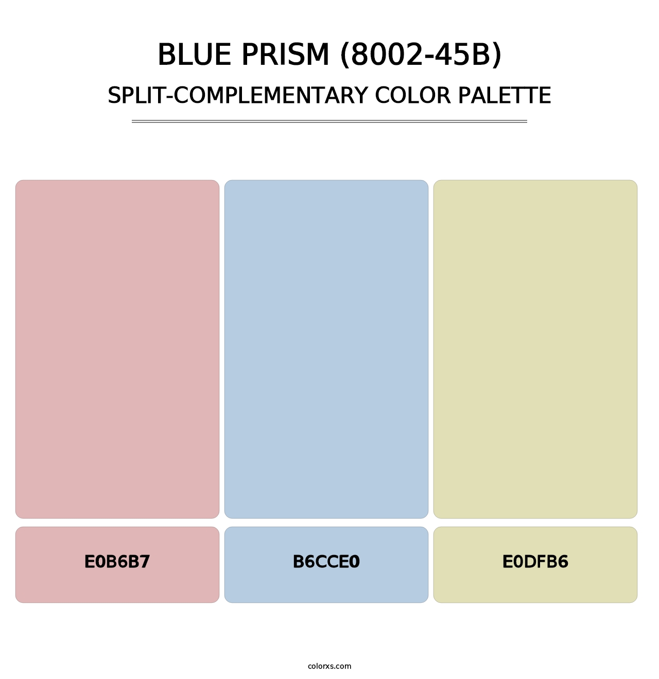 Blue Prism (8002-45B) - Split-Complementary Color Palette