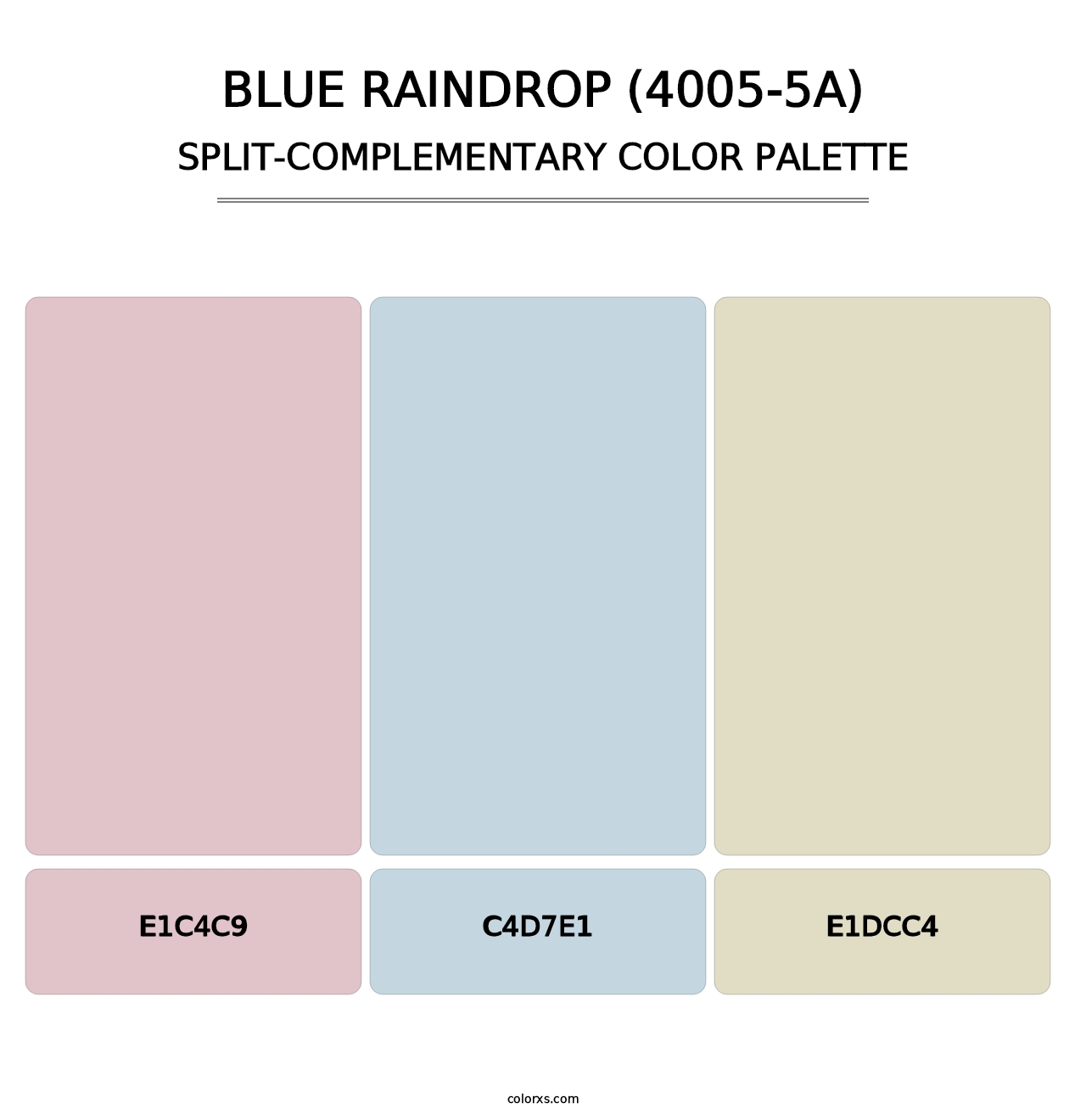 Blue Raindrop (4005-5A) - Split-Complementary Color Palette