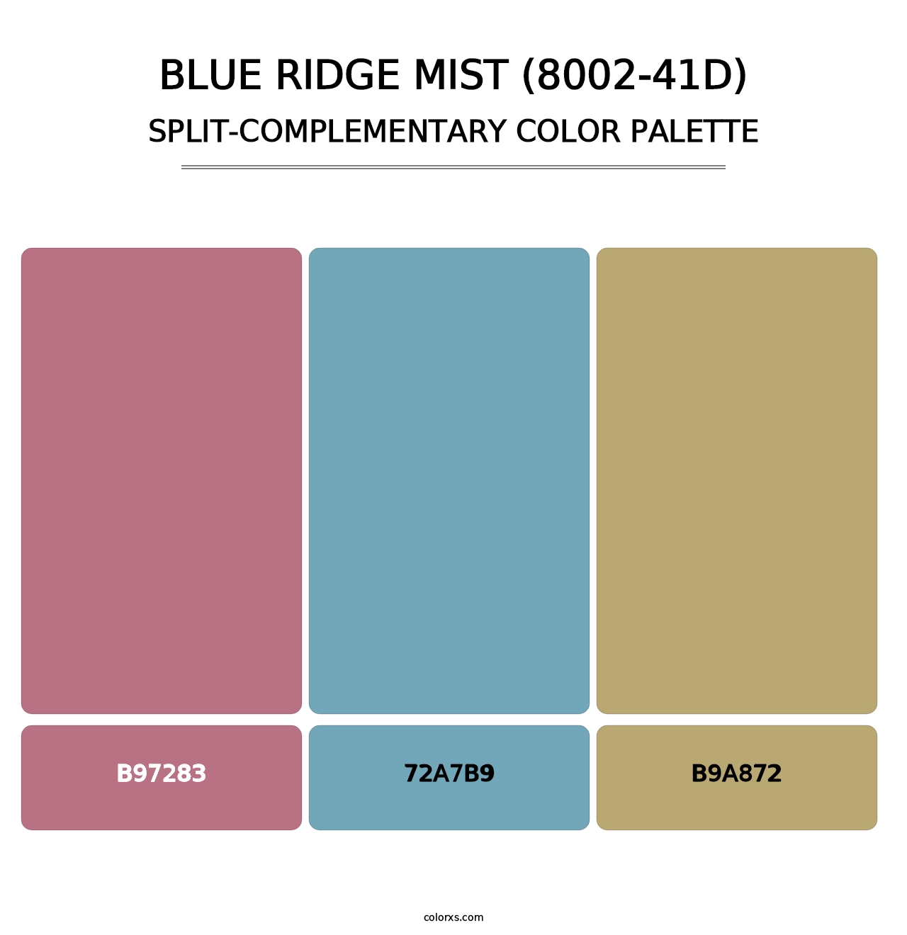 Blue Ridge Mist (8002-41D) - Split-Complementary Color Palette