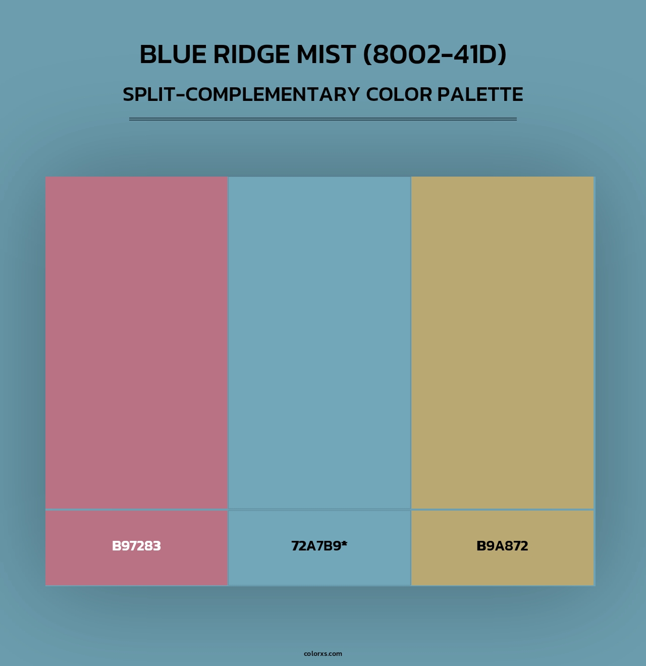 Blue Ridge Mist (8002-41D) - Split-Complementary Color Palette