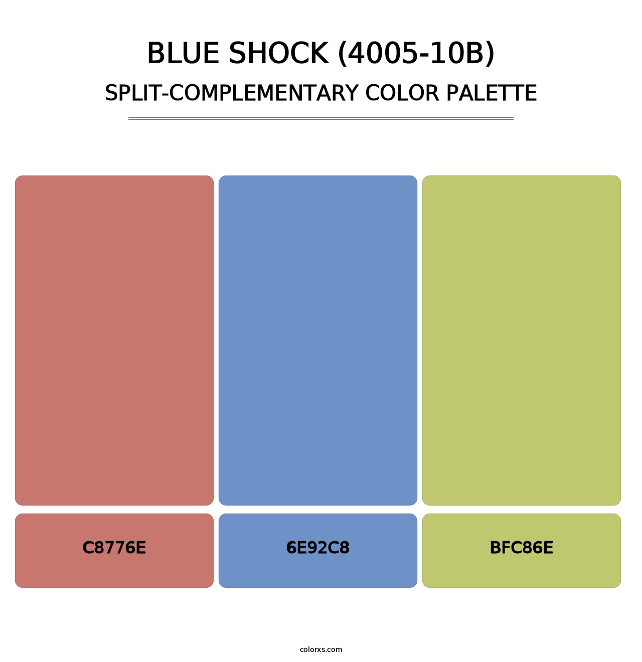 Blue Shock (4005-10B) - Split-Complementary Color Palette