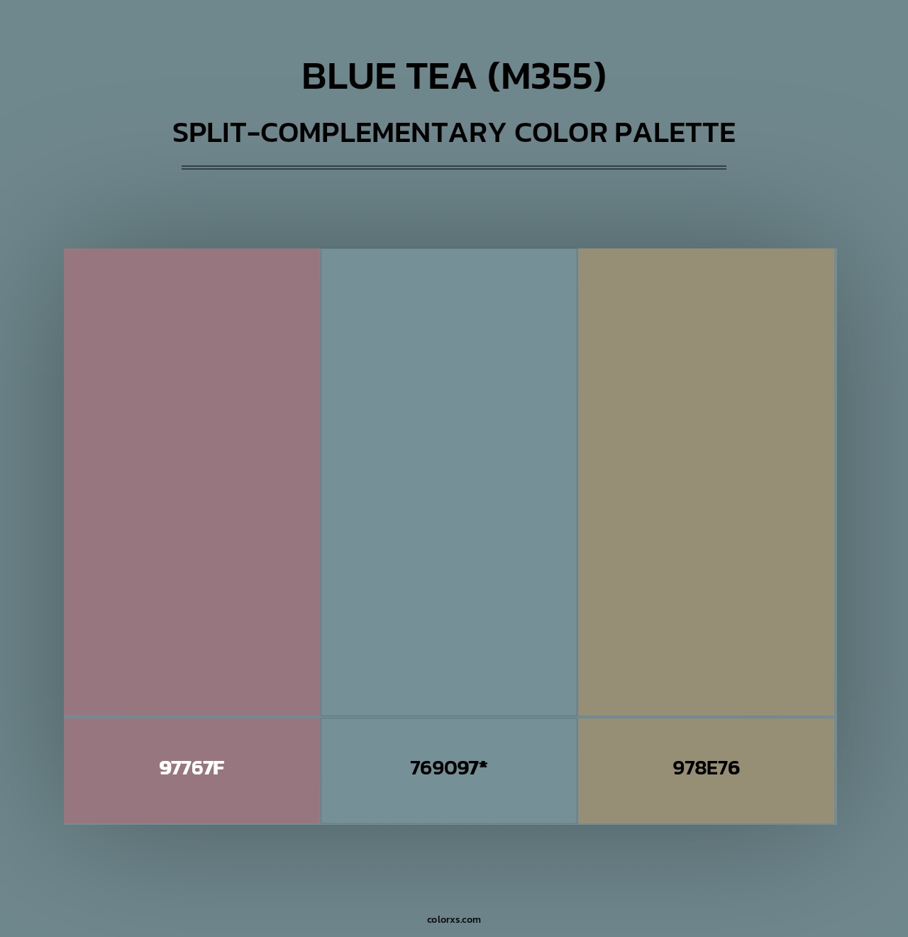 Blue Tea (M355) - Split-Complementary Color Palette