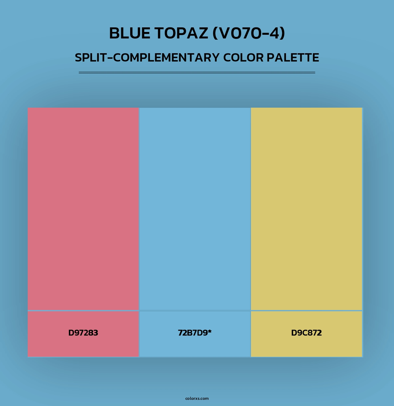 Blue Topaz (V070-4) - Split-Complementary Color Palette