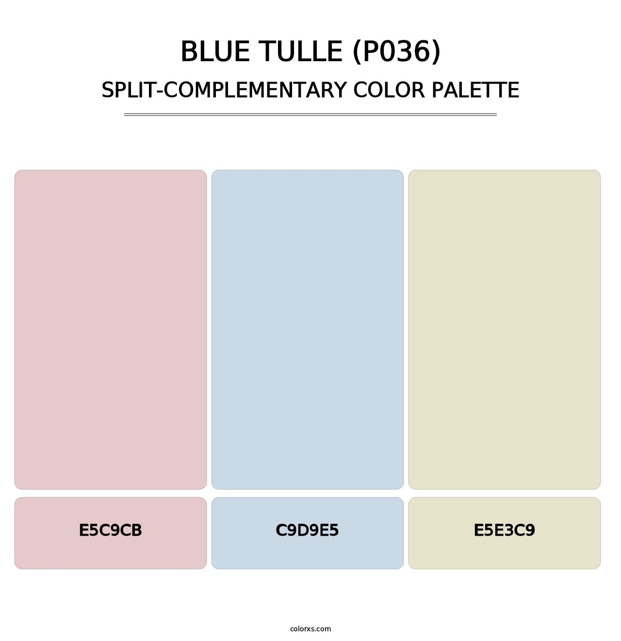 Blue Tulle (P036) - Split-Complementary Color Palette