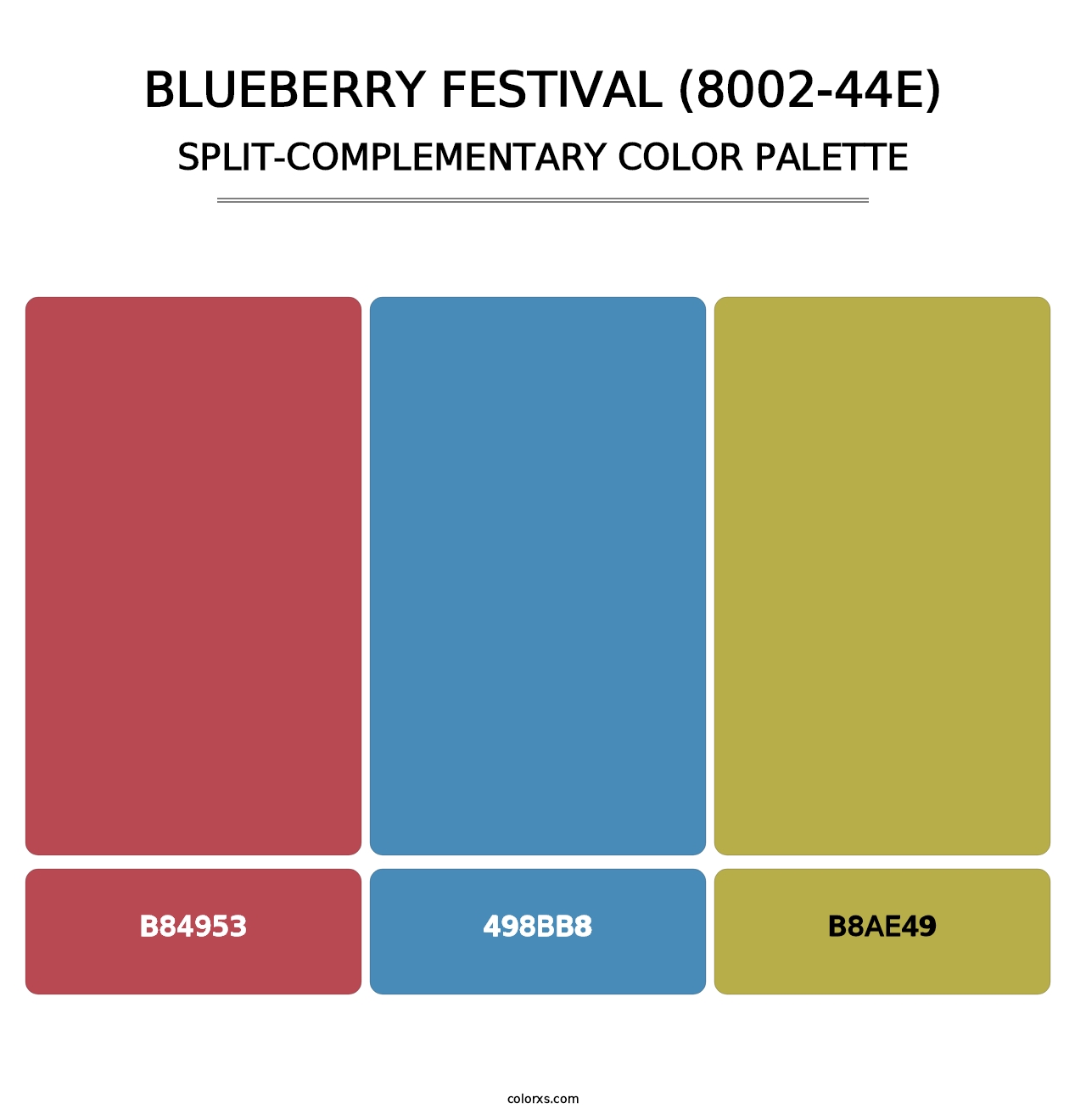 Blueberry Festival (8002-44E) - Split-Complementary Color Palette